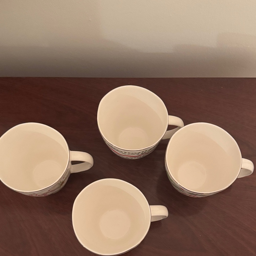 Lenox Holiday Mug Set - Red, Green, and White - set of four (4) mugs - Picture 7 of 8